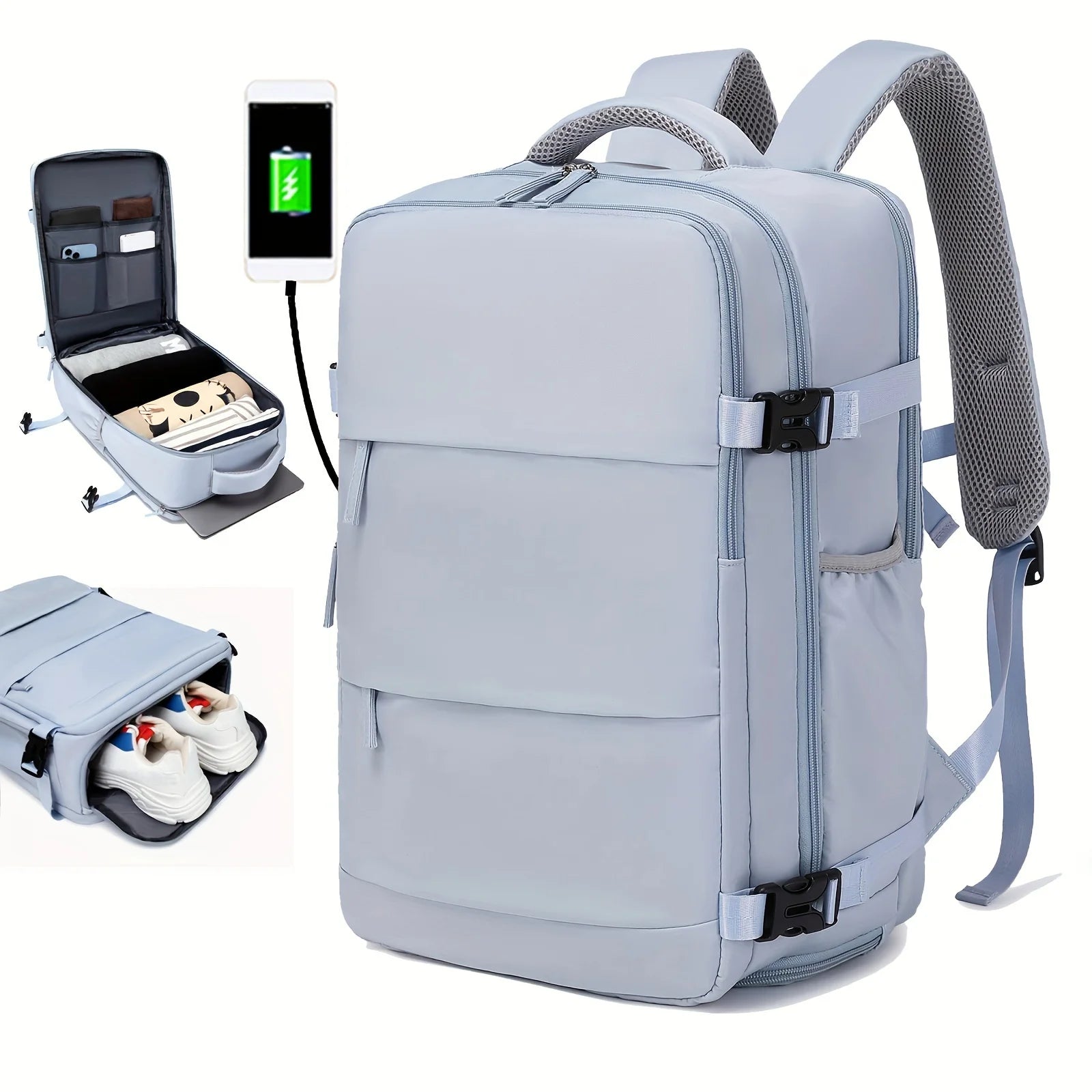 Dacron Lightweight Laptop Daypack With Charging Port