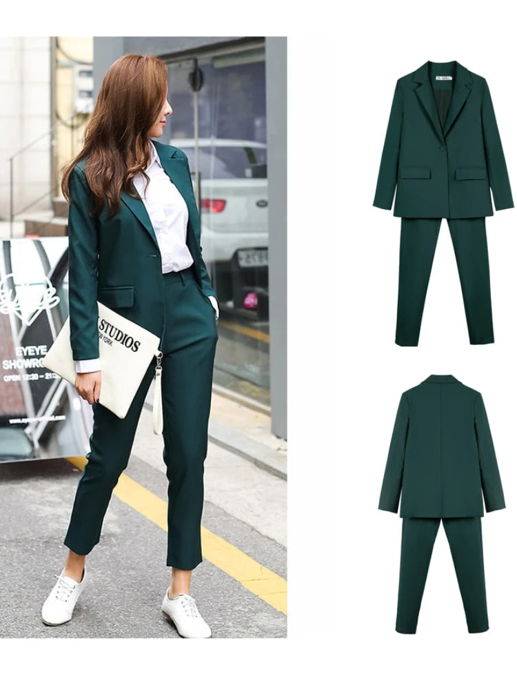 Work Women Business Slim Blazer Outfits