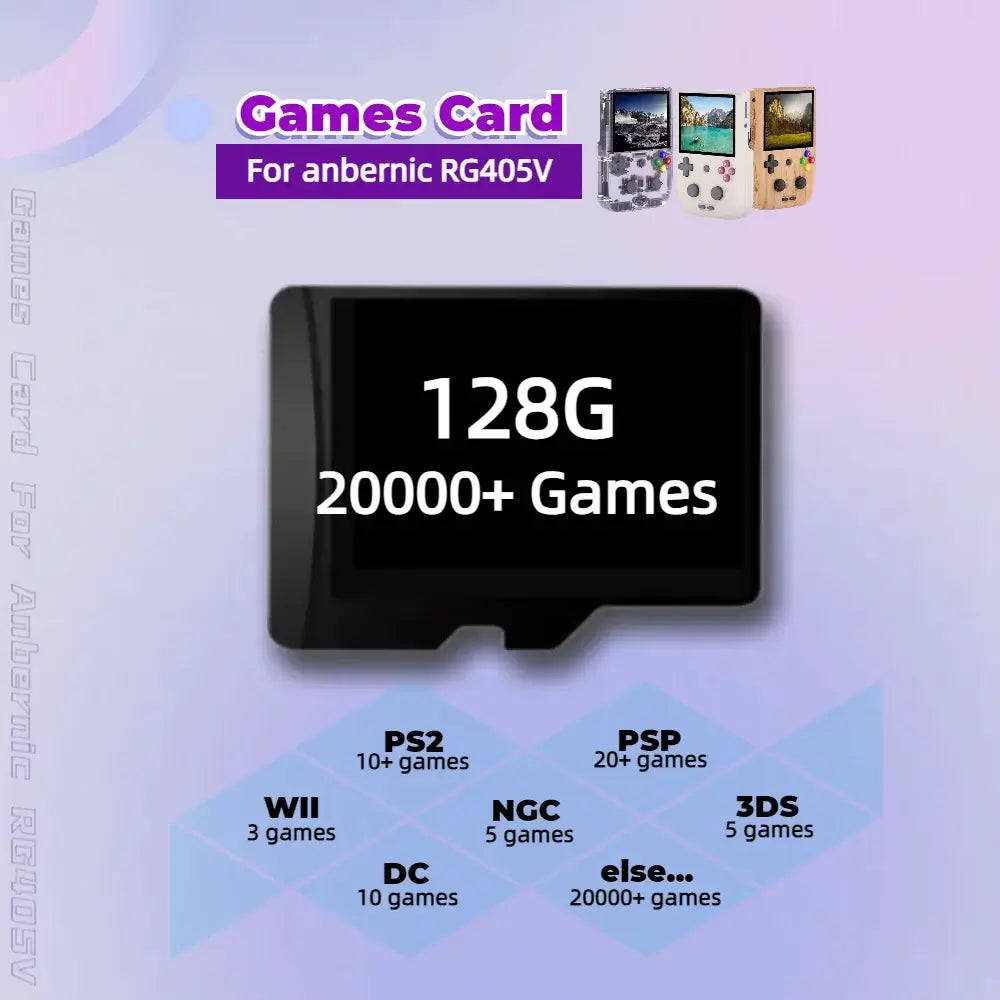 48041465676041 Anbernic RG405V Game Card TF Memory All Emulator Pre-installed Retro Games