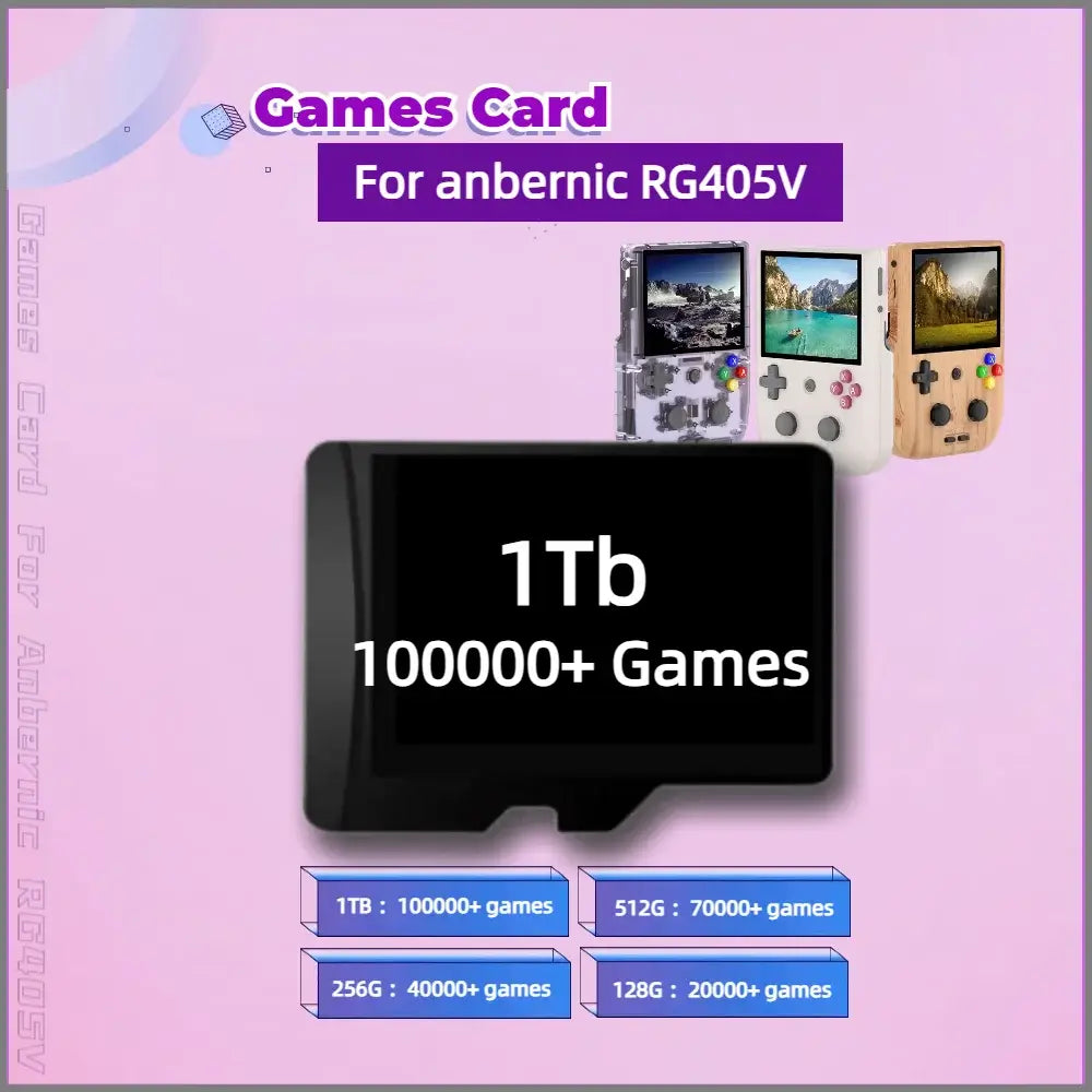 Anbernic RG405V Game Card TF Memory All Emulator Pre-installed Retro Games