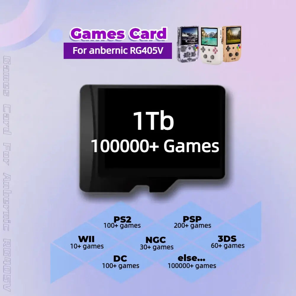 48041465610505 Anbernic RG405V Game Card TF Memory All Emulator Pre-installed Retro Games