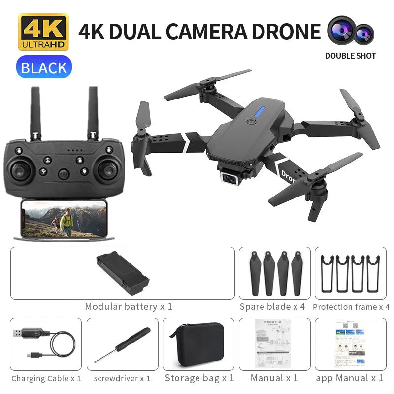 E88 Pro WIFI FPV Drone Wide Angle